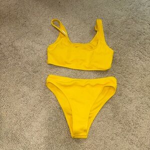 Zaful Yellow Swim Suit